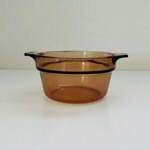 VISIONS Corning France Amber Glass V-20-B Double Boiler Insert Pot 1.5 Qt No Lid